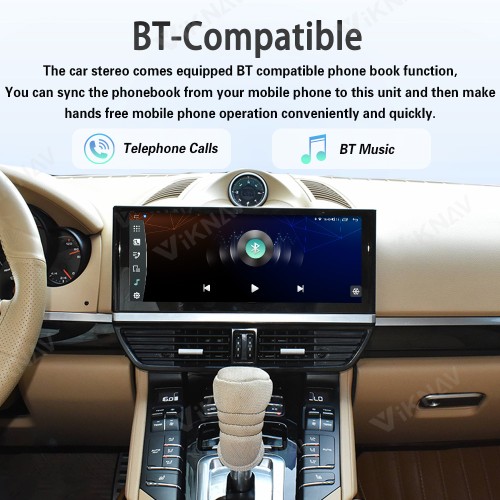 Android System 12.3 Inch Car Radio For Porsche Cayenne 2011-2017 Auto Stereo Wireless Carplay GPS Navigation Multimedia Player Touch Screen (128GB)