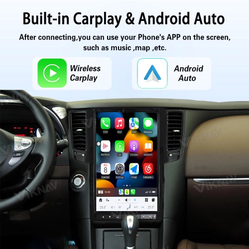 Viknav 14.4 Inch Car Radio For Infiniti FX35 2009-2013 Multimedia Player GPS Carplay 4G WIFI Head Unit Stereo Receiver