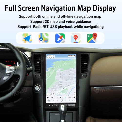 Viknav 14.4 Inch Car Radio For Infiniti FX35 2009-2013 Multimedia Player GPS Carplay 4G WIFI Head Unit Stereo Receiver