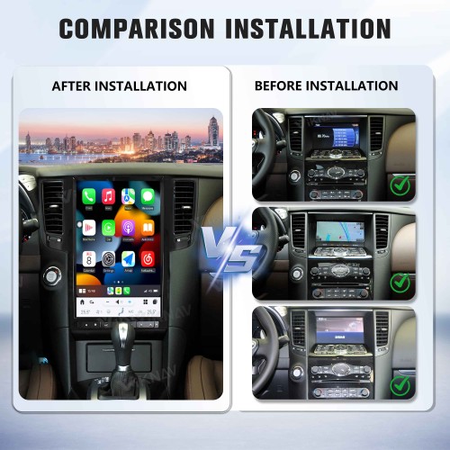 Viknav 14.4 Inch Car Radio For Infiniti FX35 2009-2013 Multimedia Player GPS Carplay 4G WIFI Head Unit Stereo Receiver