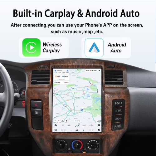 Viknav 12.1" Touch Screen Car Radio For Nissan Patrol Y61 ( 2004 - 2019 ) Multimedia Player Android Auto GPS Navigation Wireless Carplay