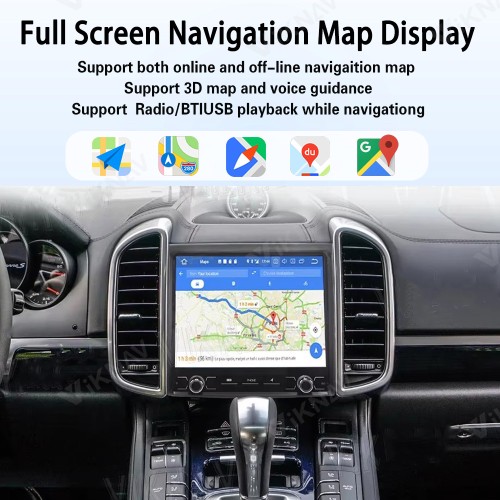 8.8 Inch Car Radio For Porsche Cayenne 2010-2017 Android System Auto Stereo Wireless Carplay GPS Navigation Multimedia Player Touch Screen Head Unit (128GB)