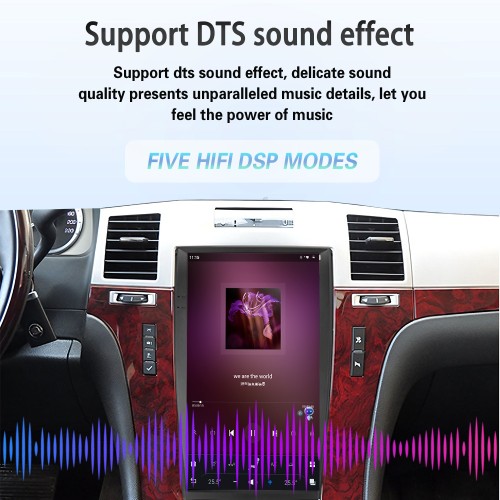 Viknav Android 13.6 inch Car Stereo for Cadillac Escalade 2008-2012 Wireless CarPlay & Android Auto GPS Navigation Multimedia Head Unit