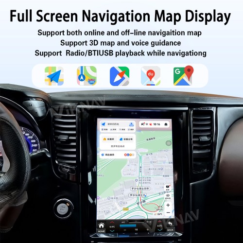 Viknav Android 12.1 inch Car Stereo For Infiniti FX35 QX70 2012-2019 Wireless CarPlay & Android Auto GPS Navigation Head Unit