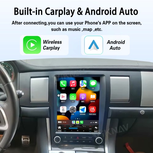 Viknav Android Head Unit for Jaguar XF 2008-2015 Wireless CarPlay & Android Auto GPS Navigation Stereo