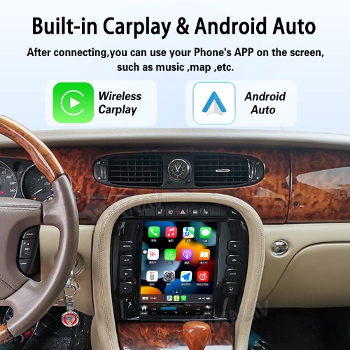 Viknav 9.7" Android Auto & Wireless CarPlay touch screen for Jaguar XJ 2004-2008 GPS Navigation Head Unit