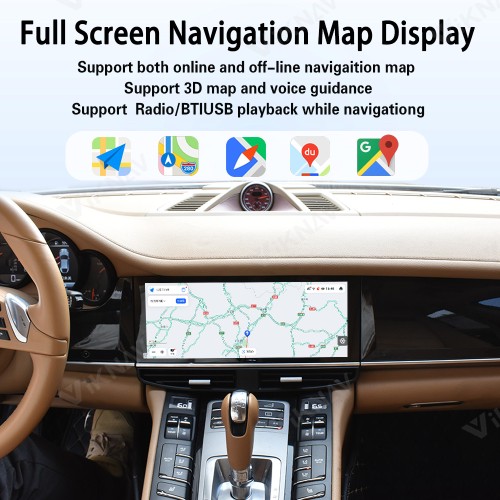 Android System Car Radio For Porsche Panamera 2011-2017 Auto Stereo Wireless Carplay GPS Navigation Multimedia Player 128GB Touch Screen With 12.3 Inch LCD Digital Cluster