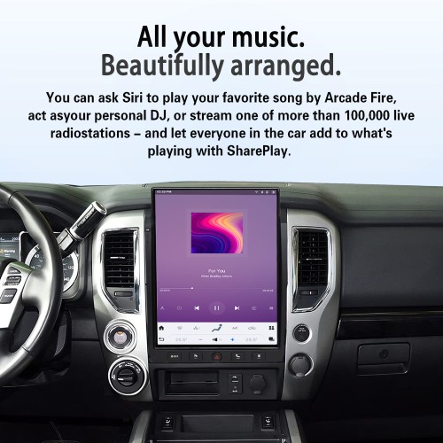 Viknav 15.6" Touch Screen Car Radio For Nissan Titan ( 2016 2017 2018 2019 ) Multimedia Player Android Auto GPS Navigation Wireless Carplay (128GB)