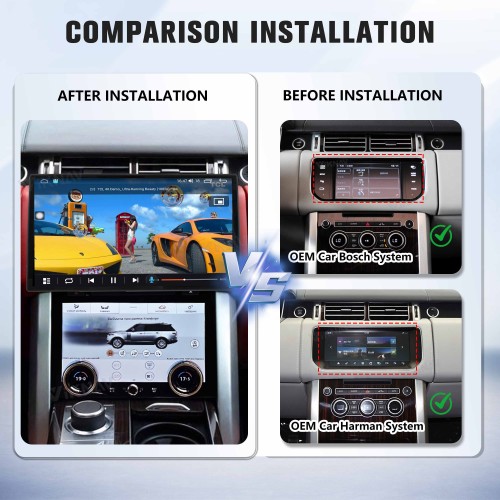 Viknav 13inch Android Radio For Land Rover Range Rover Sport L494 Vogue L405 2013-2017 Wireless Carplay Android Auto Multimedia Player GPS Navigation Touch Screen Stereo