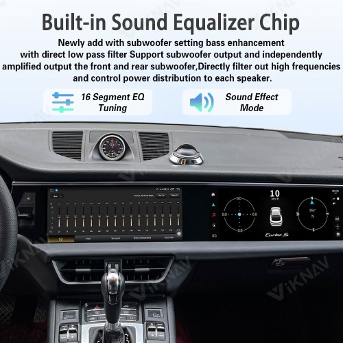 Android System 12.3 Inch+12.3 Inch Car Radio For Porsche Macan 2013-2017 Auto Stereo Wireless Carplay GPS Navigation Multimedia Player 128GB Dual Touch Screen(Black)