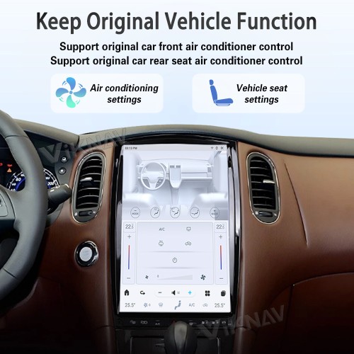 Viknav Android Car GPS Navigation For Infiniti QX50 EX25 2010-2017 Car Radio Latest System Stereo Recorder Wireless Carplay Head