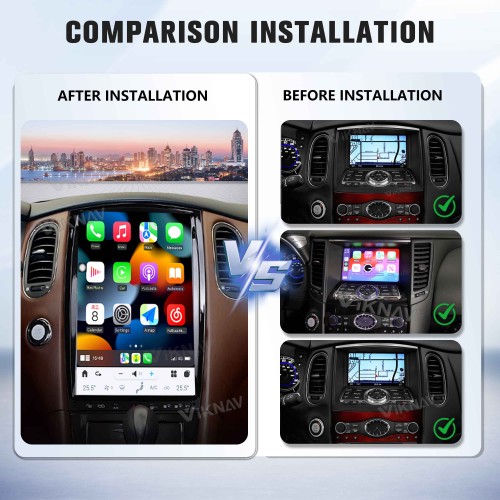 Viknav Android Car GPS Navigation For Infiniti QX50 EX25 2010-2017 Car Radio Latest System Stereo Recorder Wireless Carplay Head
