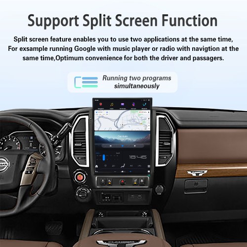 Viknav 15.6" Touch Screen Car Radio For Nissan Titan ( 2020 2021 2022 2023 2024 2025 ) Multimedia Player Android Auto GPS Navigation Wireless Carplay (128GB)