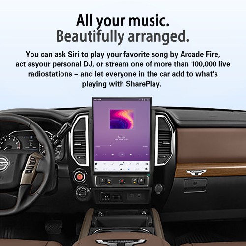 Viknav 15.6" Touch Screen Car Radio For Nissan Titan ( 2020 2021 2022 2023 2024 2025 ) Multimedia Player Android Auto GPS Navigation Wireless Carplay (128GB)