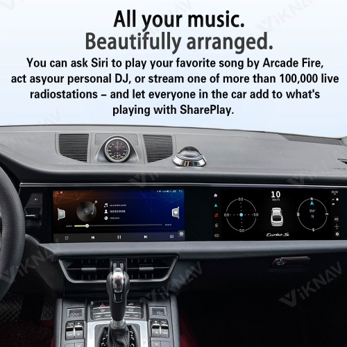 Android System 12.3 Inch+12.3 Inch Car Radio For Porsche Macan 2013-2017 Auto Stereo Wireless Carplay GPS Navigation Multimedia Player 128GB Dual Touch Screen(Garnet)