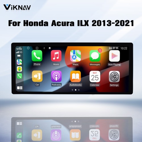 Viknav Android Car Stereo For Honda Acura ILX 2013-2021 Car Radio with 12.3-inch screen Wireless Carplay Android Auto GPS Navigation Multimedia Player
