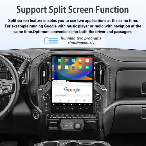 Viknav 15.6" Touch Screen Car Radio For Chevrolet Silverado GMC SIERRA 2019 2020 2021 2022 2023 Upgrade LCD Knob Android Auto GPS Navigation Wireless Carplay Multimedia Player Head Uint(128GB)