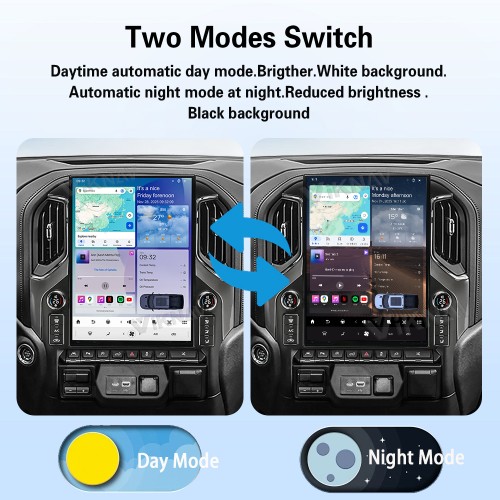 Viknav 15.6" Touch Screen Car Radio For Chevrolet Silverado GMC SIERRA 2019 2020 2021 2022 2023 Upgrade LCD Knob Android Auto GPS Navigation Wireless Carplay Multimedia Player Head Uint(128GB)