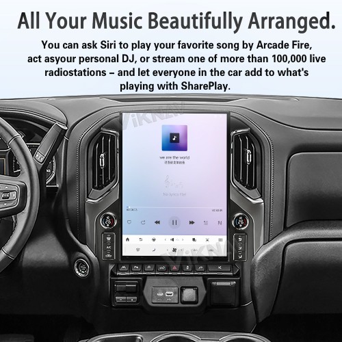 Viknav 15.6" Touch Screen Car Radio For Chevrolet Silverado GMC SIERRA 2019 2020 2021 2022 2023 Upgrade LCD Knob Android Auto GPS Navigation Wireless Carplay Multimedia Player Head Uint(128GB)
