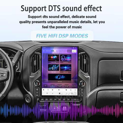 Viknav 15.6" Touch Screen Car Radio For Chevrolet Silverado GMC SIERRA 2019 2020 2021 2022 2023 Upgrade LCD Knob Android Auto GPS Navigation Wireless Carplay Multimedia Player Head Uint(128GB)