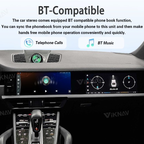 Android System Car Stereo Radio For Porsche Cayenne 2018-2023 Auto Stereo Wireless Carplay GPS Navigation Multimedia Player 128GB Dual 12.3 Inch Touch Screen