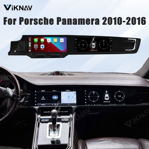 Android System Car Radio For Porsche Panamera 2010-2016 Auto Stereo Wireless Carplay GPS Navigation Multimedia Player Head Unit Dual 12.3 Inch Touch Screen (128GB)