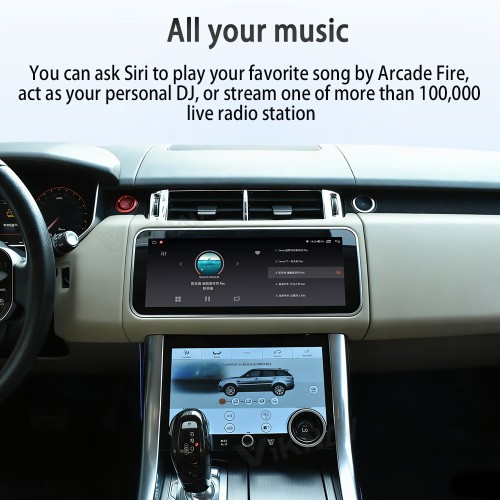Viknav 12.3 inch Android Radio AC Panel For Land Rover Range Rover Sport L494 2013-2017 Wireless Carplay Android Auto Multimedia Player GPS Navigation Auto Stereo Air Conditioning Touch Screen(Ivory)