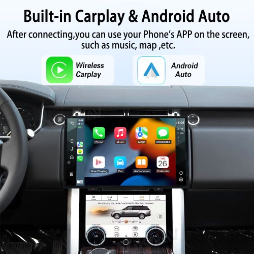 Viknav 13inch Android Radio For Land Rover Range Rover Sport L494 Vogue L405 2013-2017 Wireless Carplay Android Auto Multimedia Player GPS Navigation Touch Screen Stereo