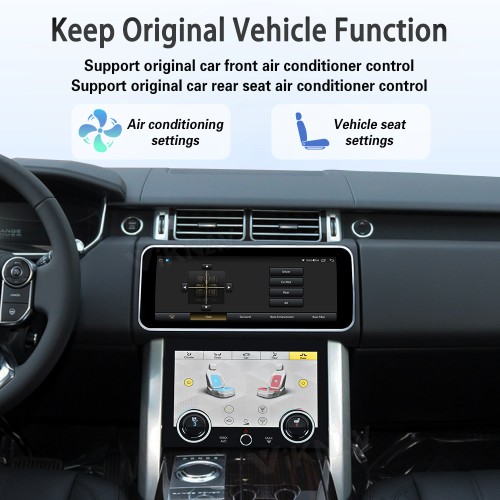 Viknav 12.3 inch Android Radio For Land Rover Range Rover Vogue L405 2013-2017 Wireless Carplay Android Auto Multimedia player GPS Navigation Auto Stereo Touch Screen(Black)
