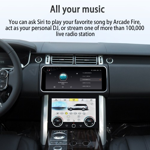 Viknav 12.3 inch Android Radio AC Panel For Land Rover Range Rover Vogue L405 2013-2017 Wireless Carplay Android Auto Multimedia player GPS Navigation Auto Stereo Air Conditioning Touch Screen(Black)