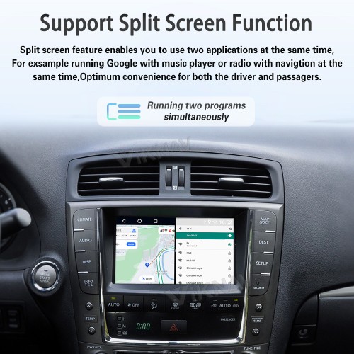 Viknav Android 13 Interface Box for Lexus IS 2005-2024 Wireless CarPlay Decoder Android Auto GPS Navigation  Original Car Radio Screen