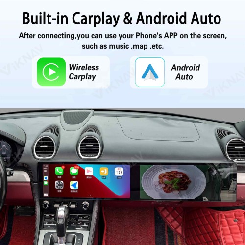 Android System Car Stereo Radio For Porsche 718 2016-2023 Auto Stereo Wireless Carplay GPS Navigation Multimedia Player Dual 12.3 Inch Touch Screen 128GB