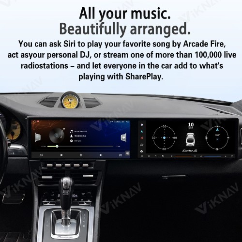 Android System Car Stereo Radio For Porsche 911 2012-2019 Auto Stereo Wireless Carplay GPS Navigation Multimedia Player Dual 12.3 Inch Touch Screen 128GB