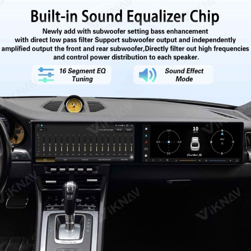 Android System Car Stereo Radio For Porsche 911 2012-2019 Auto Stereo Wireless Carplay GPS Navigation Multimedia Player Dual 12.3 Inch Touch Screen 128GB