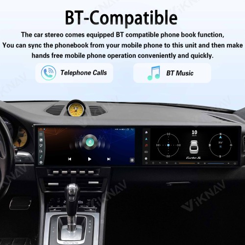 Android System Car Stereo Radio For Porsche 911 2012-2019 Auto Stereo Wireless Carplay GPS Navigation Multimedia Player Dual 12.3 Inch Touch Screen 128GB