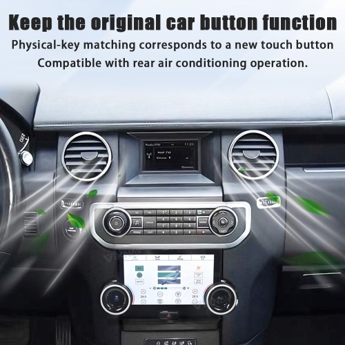 Viknav 10.4 Inch AC Panel Touch Screen For Land Rover Discovery 4 LR4 2009-2021 Digital Display Air Conditioning Switch Climate Control Dashboard
