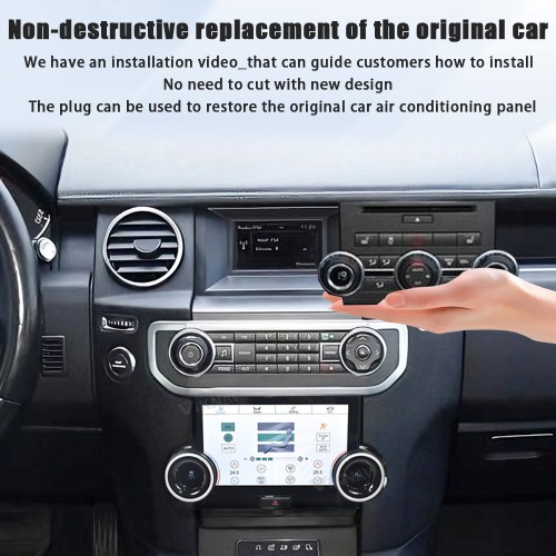 Viknav 10.4 Inch AC Panel Touch Screen For Land Rover Discovery 4 LR4 2009-2021 Digital Display Air Conditioning Switch Climate Control Dashboard