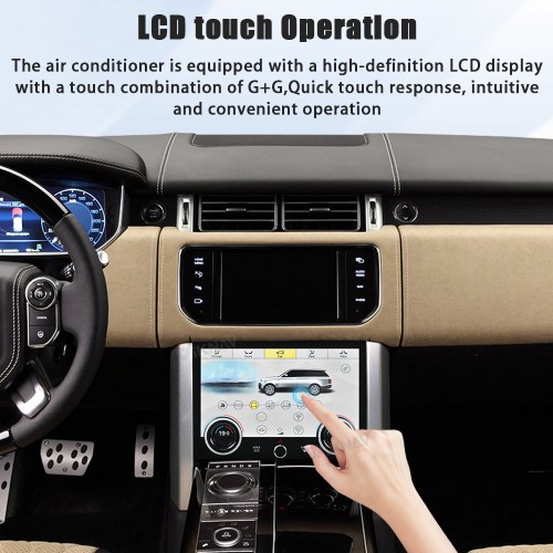 Viknav 12.3 inch Android Radio AC Panel For Land Rover Range Rover Vogue L405 2013-2017 Wireless Carplay Android Auto Multimedia player GPS Navigation Auto Stereo Air Conditioning Touch Screen(Brown)