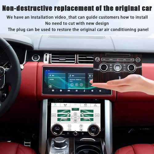 Viknav Android Radio AC Panel For Land Rover Range Rover Vogue L405 2013-2017 Wireless Carplay Android Auto Multimedia Player GPS Navigation Air Conditioning Control Touch Screen