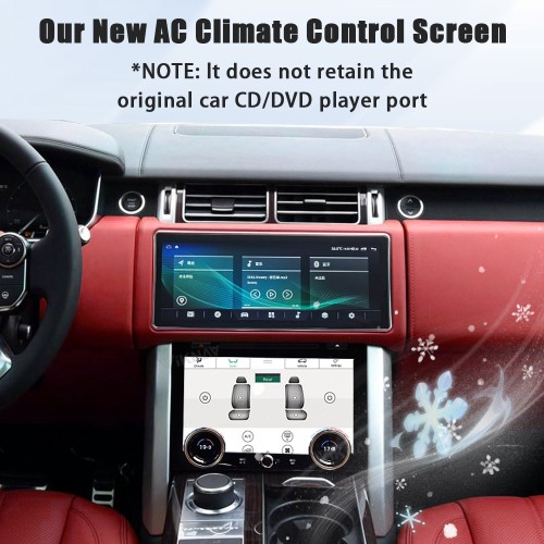 Viknav Android Radio AC Panel For Land Rover Range Rover Vogue L405 2013-2017 Wireless Carplay Android Auto Multimedia Player GPS Navigation Air Conditioning Control Touch Screen