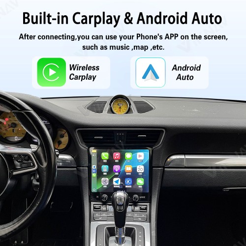 8.4 Inch Car Radio For Porsche 911/718/Boxster 2012-2022 Android System Auto Stereo Wireless Carplay GPS Navigation Multimedia Player Touch Screen Head Unit (128GB)