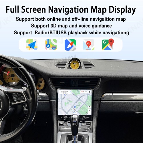 8.4 Inch Car Radio For Porsche 911/718/Boxster 2012-2022 Android System Auto Stereo Wireless Carplay GPS Navigation Multimedia Player Touch Screen Head Unit (128GB)