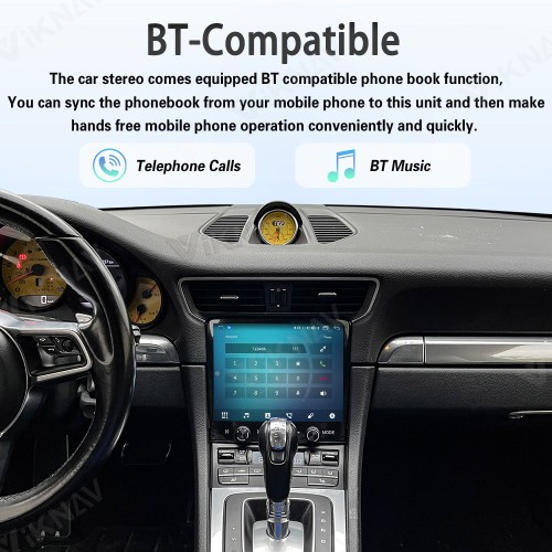 8.4 Inch Car Radio For Porsche 911/718/Boxster 2012-2022 Android System Auto Stereo Wireless Carplay GPS Navigation Multimedia Player Touch Screen Head Unit (128GB)