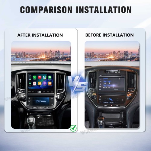 Viknav Linux Interface Box for Toyota Crown 2015-2019 Wireless CarPlay Android Auto GPS Navigation Original Car Radio Screen