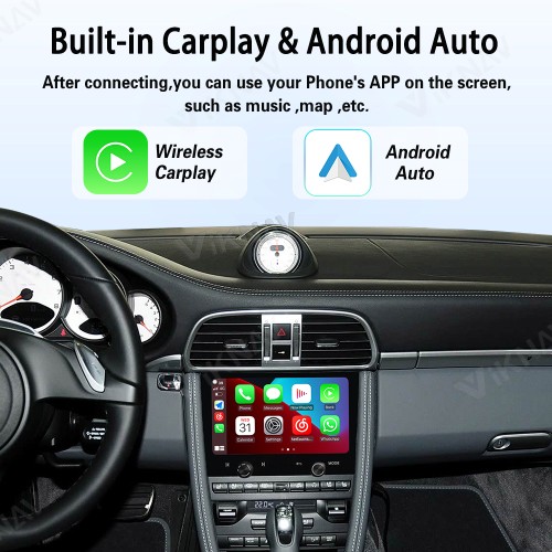 8 Inch Car Radio For Porsche Cayman 2005-2012 Android System Auto Stereo Wireless Carplay GPS Navigation Multimedia Player Touch Screen Head Unit (128GB)