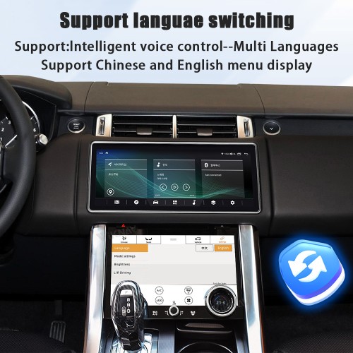 Viknav 12.3 inch Android Radio AC Panel For Land Rover Range Rover Sport L494 2013-2017 Wireless Carplay Android Auto Multimedia Player GPS Navigation Auto Stereo Air Conditioning Touch Screen(Ivory)