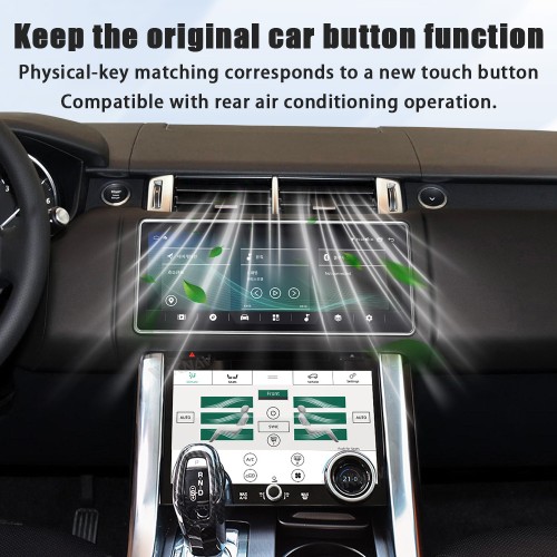 Viknav 12.3 inch Android Radio AC Panel For Land Rover Range Rover Sport L494 2013-2017 Wireless Carplay Android Auto Multimedia Player GPS Navigation Auto Stereo Air Conditioning Touch Screen(Black)