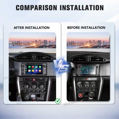 Viknav Linux Interface Box for Toyota 86 86GR 2014-2017 Wireless CarPlay Android Auto GPS Navigation Original Car Radio Screen