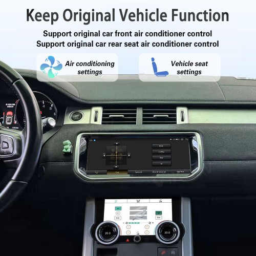 Viknav 10.25 inch Android Radio and AC Panel For Land Rover Range Rover Evoque L538 2013-2017 Multimedia Player GPS Navigation Stereo Wireless Carplay Android Auto Touch Screen