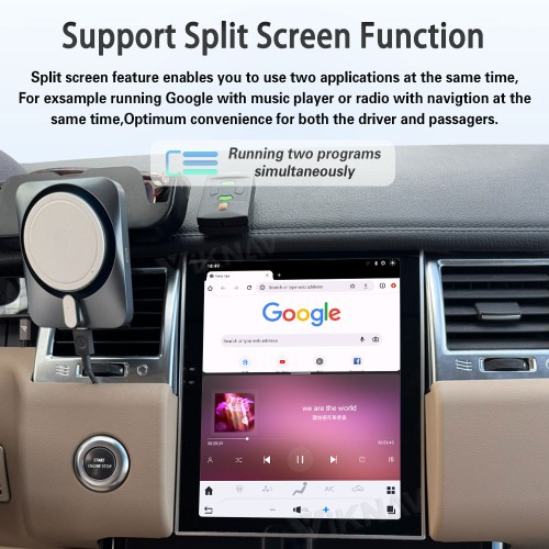 Viknav Android Radio For Land Rover Range Sport L320 2009-2013 Wireless Carplay Android Auto Radio Touch Screen GPS navigation Multimedia Player LHD Hand Driving(Beige-LHD)